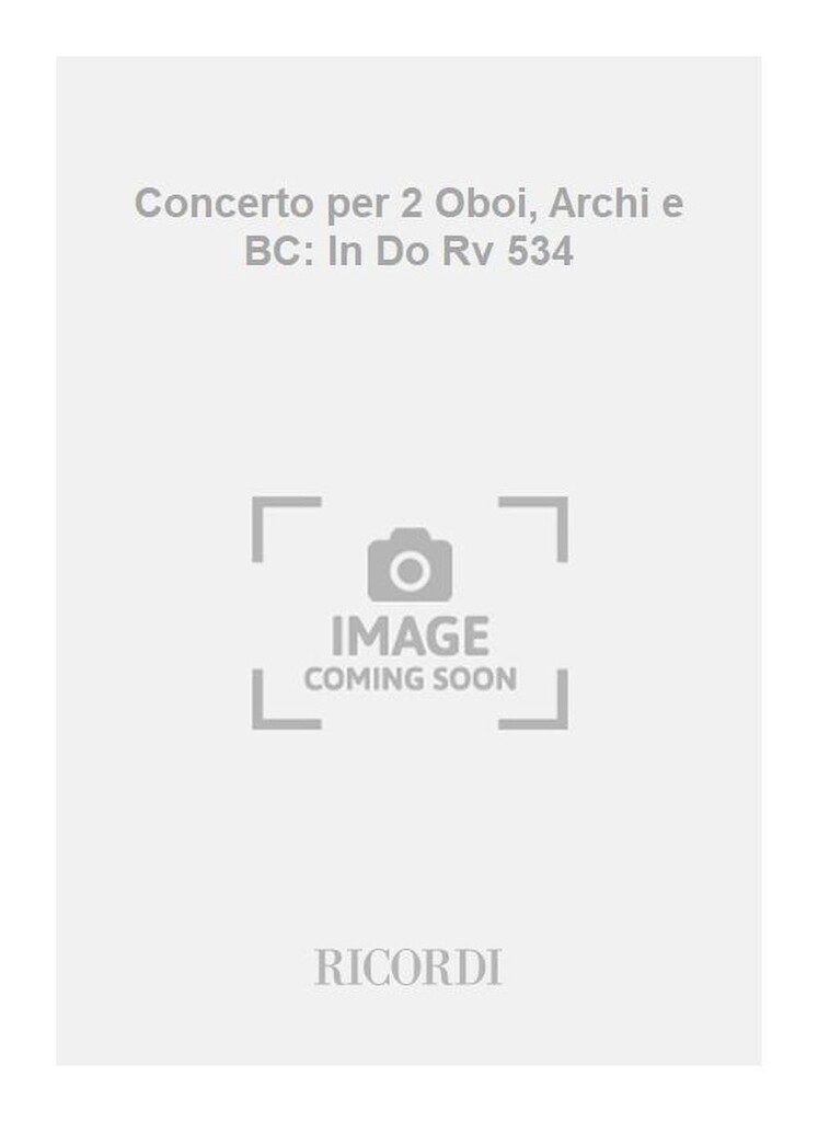 Concerti Per Ob., Archi E B.C.: